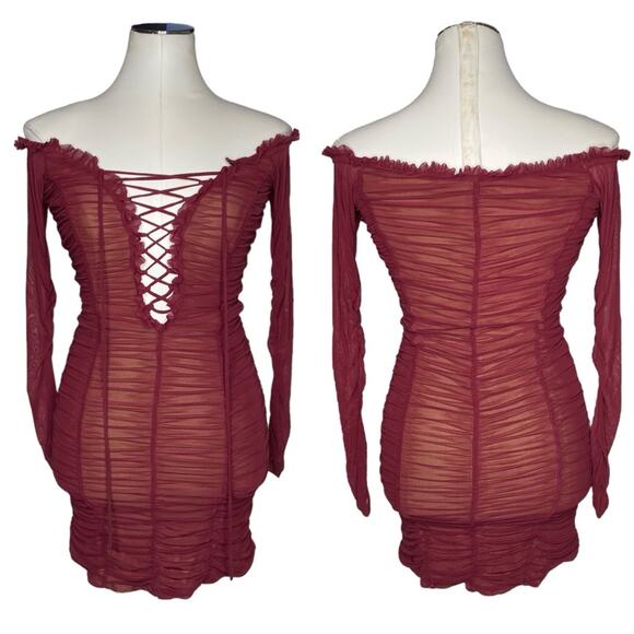 Majorelle Darling Dress in Merlot size XS - Picture 11 of 11